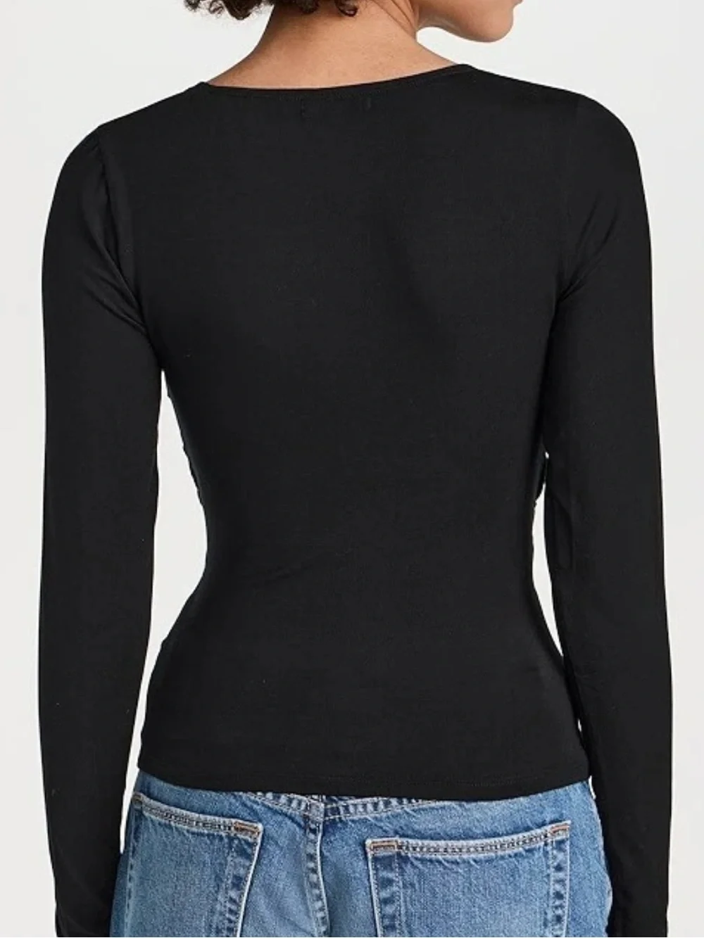 REFORMATION Aero Knit Top in Black. Women’s Medium